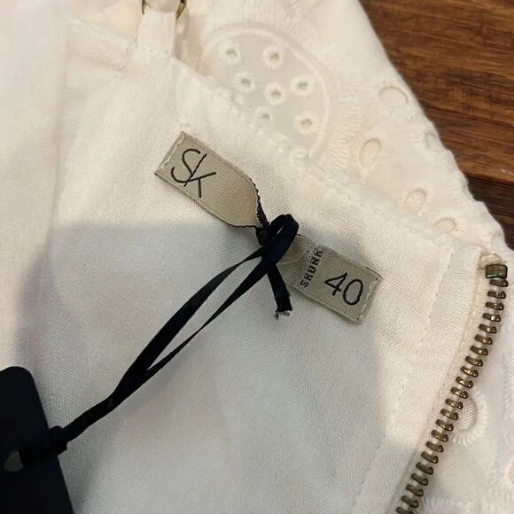 SK embroidered white eyelet romper, size M! - Picture 8 of 10